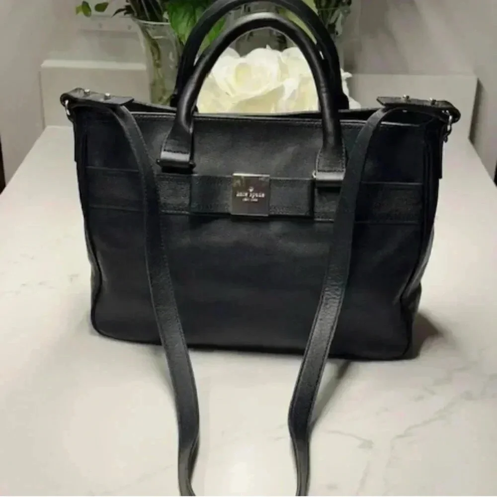 Kate Spade Primrose Hill Goldie Bow Leather Tote Shoulder Bag EUC. - Picture 3 of 6